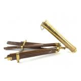Desktop nautical spyglass with telescoping brass a