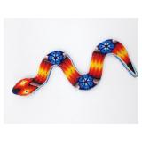 Beaded snake in Huichol style from Jalisco, Mexico