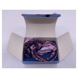 Avon jewelry set with earrings and bracelet in box