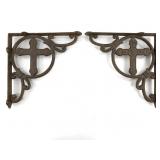 Cast iron shelving brackets: 9.5" with Celtic insp