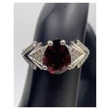 Sterling silver and assorted faceted semi-precious