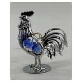 24kt Gold-plated rooster with Austrian Crystal