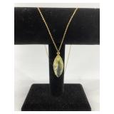 Beautiful vintage Korean lemon quartz pendant and