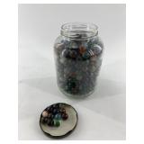 Large jar of marbles