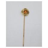 Vintage stick pin, with semi-precious stones