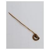 Vintage stick pin, with semi-precious stones