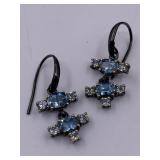 Sterling silver beautiful pair of Rhodium plated e
