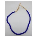 String of cobalt blue trade beads about 1/4" diame