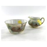 Antique Royal Bayreuth 2 piece miniature ewer and