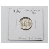 1936 Mercury dime low mint state