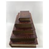 Fabulous 5 piece nesting set of book stashes, larg
