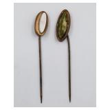 Pair of vintage stick pins