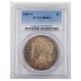 Morgan silver dollar 1883 O MS64 by PCGS