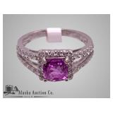 18K white gold natural unheeded fancy sapphire cor 18K white gold natural unheeded fancy sapphire cor