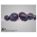 14K gold star sapphire and diamond bangle bracelet 14K gold star sapphire and diamond bangle bracelet
