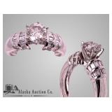 18K white gold round brilliant and Baguette cut di 18K white gold round brilliant and Baguette cut di