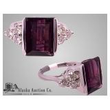 14k white gold, custom made ladies diamond and tur 14k white gold, custom made ladies diamond and tur