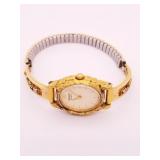 Ladies gold nuggeted gold and diamond wristwatch, Ladies gold nuggeted gold and diamond wristwatch,