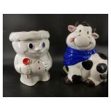 Lot of 2 cookie jars, tallest is 12"