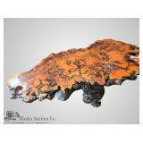Stunning burl wood and resin coffee table, minor s