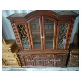 Broyhill china cabinet, 2 tiered, 80.5" tall x 64"