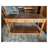 Vintage hall table, 28" tall x 47.75" wide x 19" d