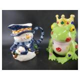 Lot of 2 cookie jars tallest is 9 3/4"