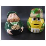 2 Cookie jars tallest is 7.5"