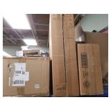 Shelf lot of assorted eBay shipping boxes, various