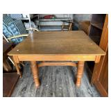 Vintage dining table without leaves, 28.5" tall x