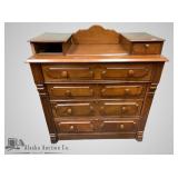Eastlake style walnut dresser, with phenomenal det