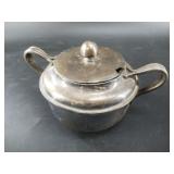 Antique US Navy branded silver-plated sugar pot