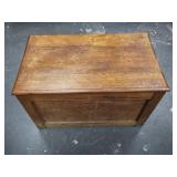 Antique oak chest with minor water damage, could l