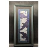 Signed and numbered print , fiber art, framed "Tri
