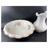 Antique Czechoslovakian beautiful Ewer and basin,