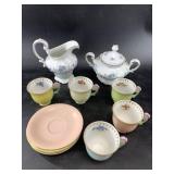 Variety of tea cups and saucers from Czechoslovaki