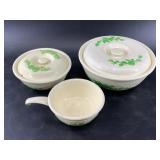 3 Antique pieces of American Oven Serve stoneware