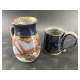 2 Beautiful antique stoneware salt glaze cups