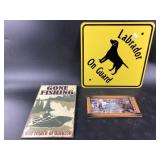 Variety of garage signs
