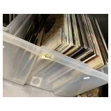 Large box lot of records with mixed genres