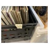 Large box lot of records with mixed genres