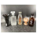 Vintage glass bottles