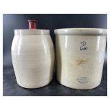 Lot of 2: Redwing #2 and a small stoneware lidded