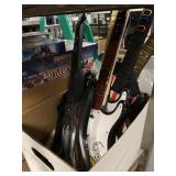 Variety of Guitar Hero guitars and a flag NO SHIPP