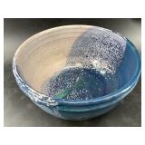 Stoneware salt glaze mixing bowl, 11.25" diameter