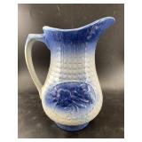 Beautiful 2 tone antique German stoneware pitcher
