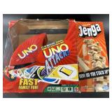 Lot of 2 games: Uno Attack and Jenga Classic