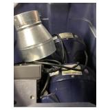 Box lot with 2 4" inline ducting blowing motors an