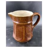 Antique German stoneware uncolored pitcher 7.25"