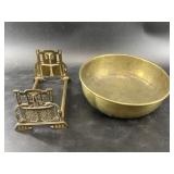 Lot with Judd brass rare art nouveau telescoping p